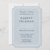 Optometriker-Vintage Brillen-Abschluss-Karte Einladung (Rückseite)