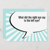 Optometrikernasenwitz Einladung (Vorne/Hinten)