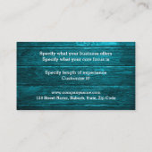 Optometrikeroptik-Optikergläser rustikal Visitenkarte (Rückseite)