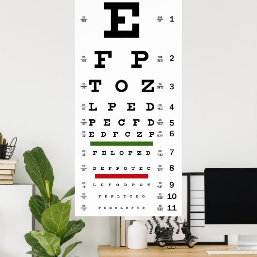 OPTOMETRISCHE VISIONESTEUERUNG POSTER (Heimbüro)