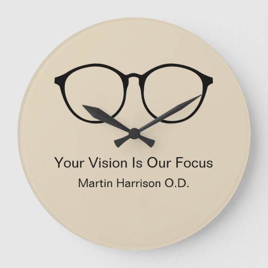 Optometrisches Büro Warte Zimmeruhren Große Wanduhr (Vorderseite)