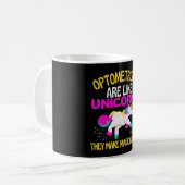 Optometrisches Einhorn, magische Einhornoptometrie Kaffeetasse (Vorderseite Links)