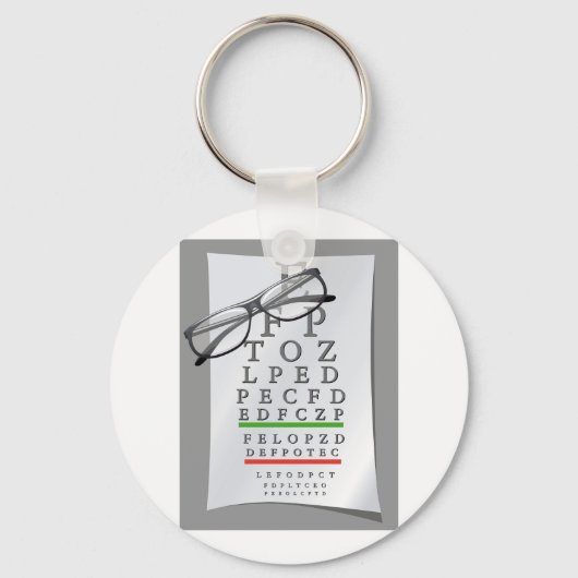 Optometrist Chart Keychain Schlüsselanhänger (Vorderseite)