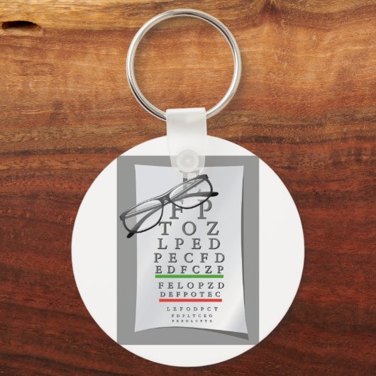 Optometrist Chart Keychain Schlüsselanhänger (Vorderseite)