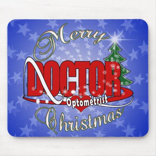 OPTOMETRIST DOCTOR MERRY CHRISTMAS MOUSEPAD (Vorne)