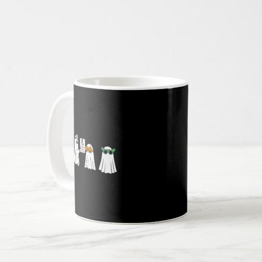 Optometrist Ghost Boo Center Halloween Optician Kaffeetasse (Vorderseite Links)