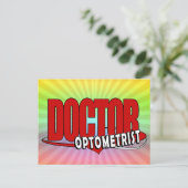 OPTOMETRIST LOGDOKTOR BIG RED POSTKARTE (Stehend Vorderseite)
