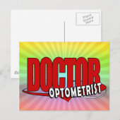 OPTOMETRIST LOGDOKTOR BIG RED POSTKARTE (Vorne/Hinten)
