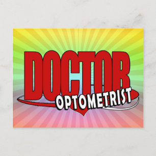 OPTOMETRIST LOGDOKTOR BIG RED POSTKARTE