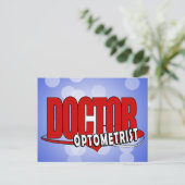 OPTOMETRIST LOGDOKTOR BIG RED POSTKARTE (Stehend Vorderseite)