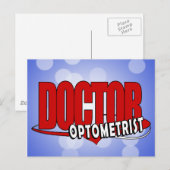 OPTOMETRIST LOGDOKTOR BIG RED POSTKARTE (Vorne/Hinten)