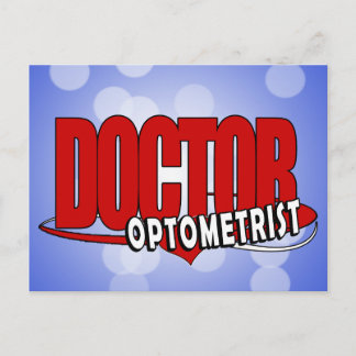 OPTOMETRIST LOGDOKTOR BIG RED POSTKARTE