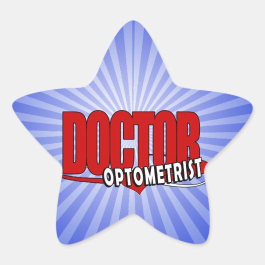 OPTOMETRIST LOGDOKTOR BIG RED Stern-Aufkleber (Vorderseite)