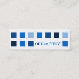 OPTOMETRIST (Mod-Quadrate) Mini Visitenkarte