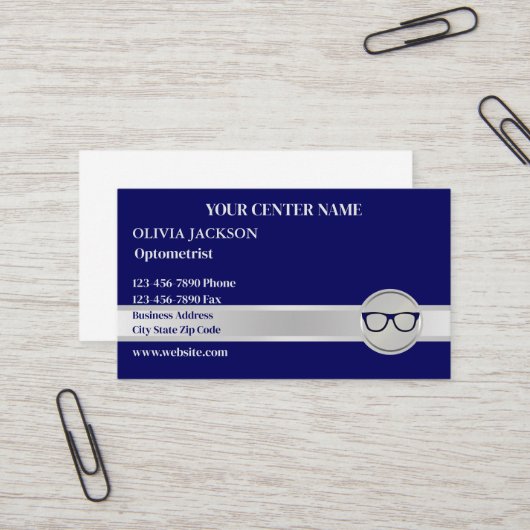 Optometrist Modern Eyewear Doctor Vision Care  Visitenkarte (Vorderseite/Rückseite Beispiel)