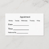 Optometrist Ophthalmologe Eyewear Design Visitenkarte (Rückseite)