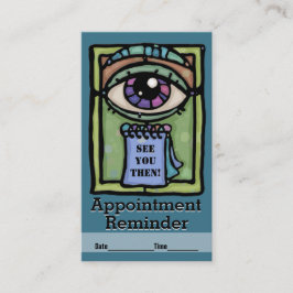 Optometrist.Ophthalmologists.Eye Prüfung. Terminkarte