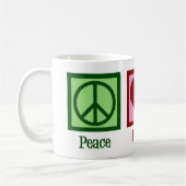 Optometristen Peace Liebe Optometrie Blauer Augena Kaffeetasse (Links)