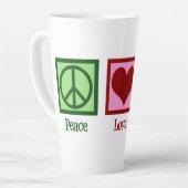 Optometristen Peace Liebe Optometrie Blauer Augena Milchtasse (Linke Ecke)