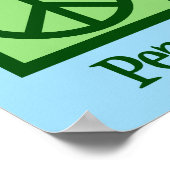 Optometristen Peace Liebe Optometrie Blauer Augena Poster (Ecke)