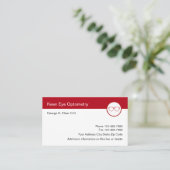 Optometristik und Verschleißdesign Visitenkarte (Stehend Vorderseite)