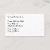 Optometristik Visitenkarte (Rückseite)