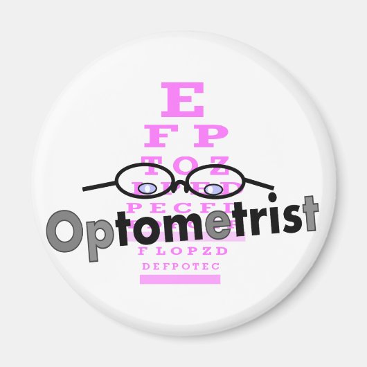 Optometristische Geschenke, Brillen und Augendiagr Magnet (Vorne)