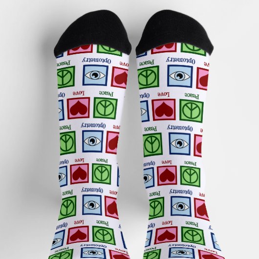 Optometristische Liebe Optometrie Augenarztkarte Socken (Oben)