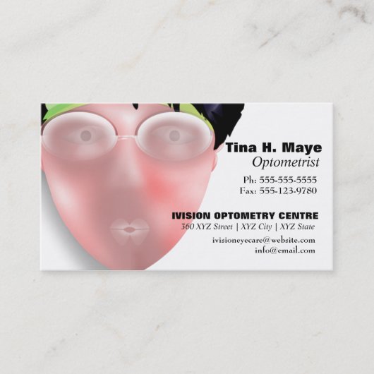 Optometristische Optometrie Eyecare Visitenkarte (Vorderseite)