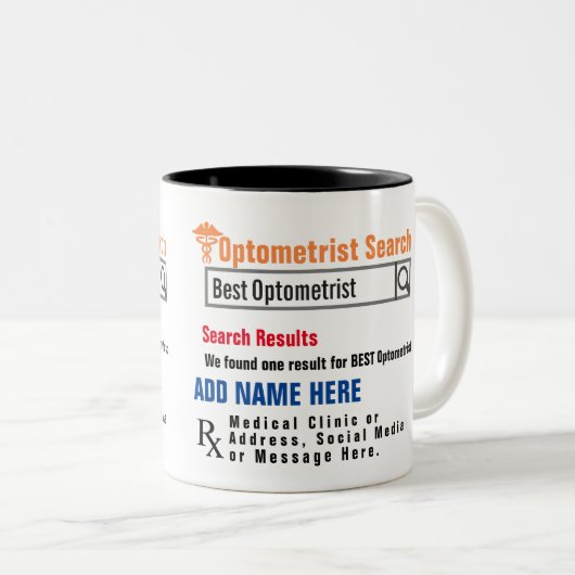 Optometristische Suche - Tasse (VorderseiteRechts)