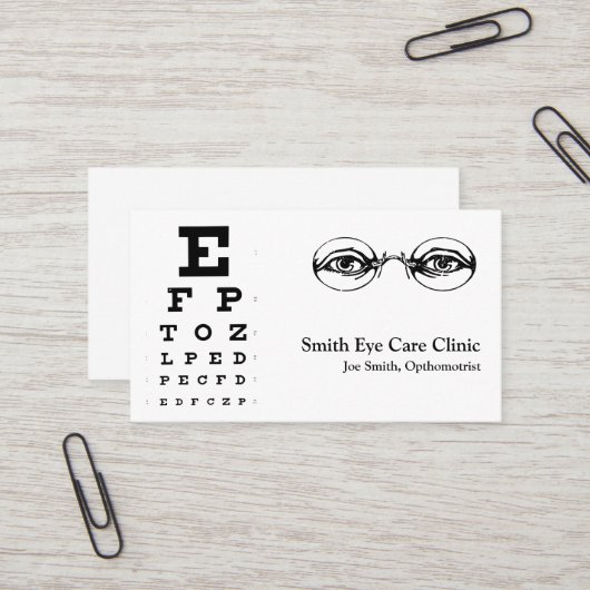 Optometristische Visitenkarte (Vorderseite/Rückseite Beispiel)
