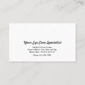 Optometristische Visitenkarte (Rückseite)