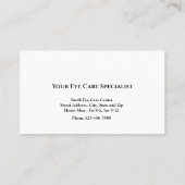 Optometristische Visitenkarte (Rückseite)