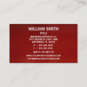 Optometristische Visitenkarte (Rückseite)