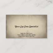 Optometristische Visitenkarte (Rückseite)