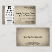 Optometristische Visitenkarte (Vorne/Hinten)