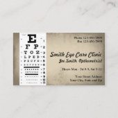 Optometristische Visitenkarte (Vorderseite)