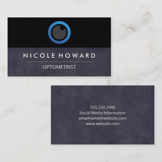 Optometristisches Logo Visitenkarte (Vorne/Hinten)