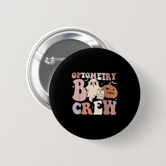 Optometry Crew Optometry Boo Crew Halloween Optici Button (Vorne & Hinten)