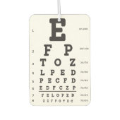 Optometry Eye Chart Air Freshener Autolufterfrischer (Vorderseite)