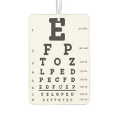 Optometry Eye Chart Air Freshener Autolufterfrischer (Rückseite)