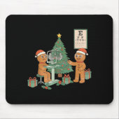 Optometry Gingerbread Christmas Optician Sight Squ Mousepad (Vorne)