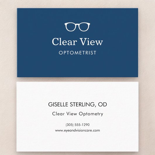 Optometry Modern Eyewear Doctor Visitenkarte