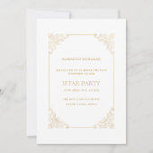 Opulent Baroque Frame Gold Script Iftar Party Einladung (Vorderseite)