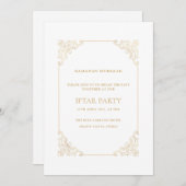 Opulent Baroque Frame Gold Script Iftar Party Einladung (Vorne/Hinten)