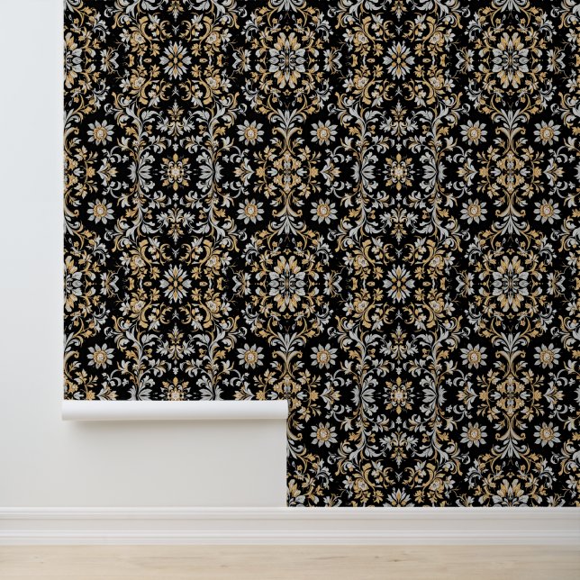 Opulent Blossom Noir Tapete (Anwendung)