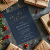 Opulent Blue Brautparty Einladung