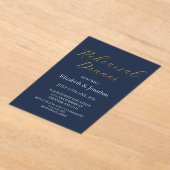 Opulent Blue Probe Dinner Acryleinladungen (Ablage )