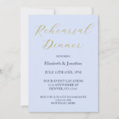 Opulent Blue Probe Dinner Einladung (Vorderseite)