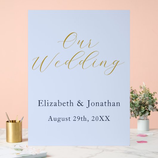 Opulent Blue Wedding Acrylschild (Hochzeit)